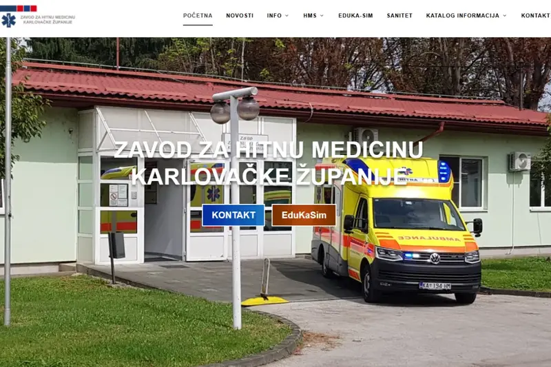 V Zavodu za urgentno medicino Karlovške županije na Hrvaškem so se odločili za slovenskega dobavitelja reševalnih vozil. Foto: posnetek zaslona