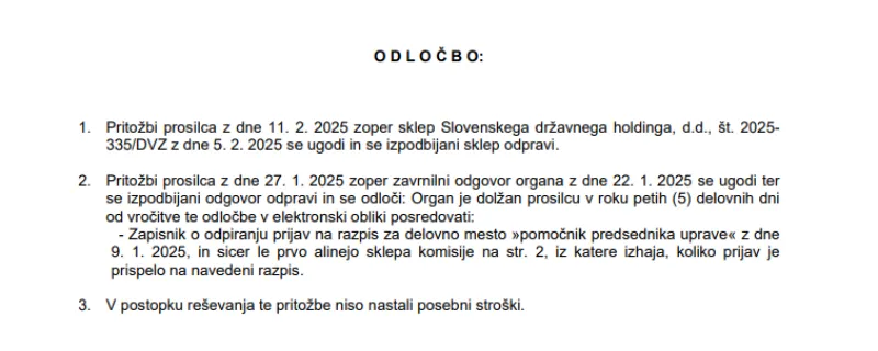 SDH mora razkriti podrobnosti zaposlitve pomočnika uprave Damirja Črnčeca. Foto: Uredništvo