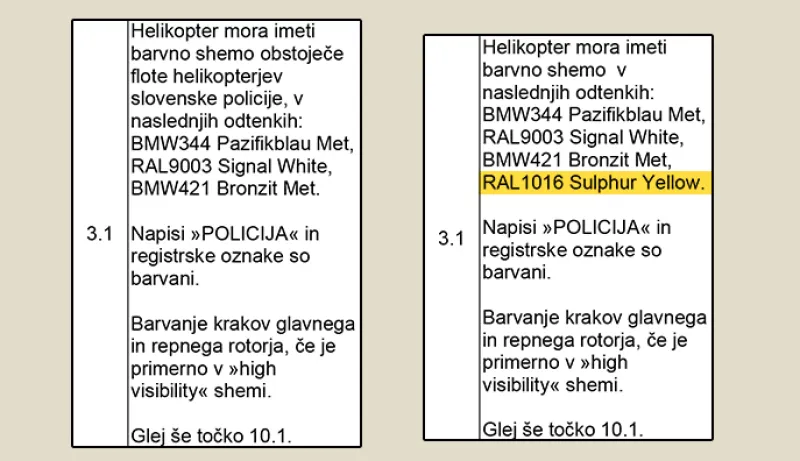 Primerjava razpisov.