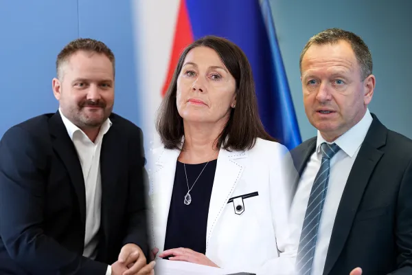 Varuhi javnega interesa od leve direktor Agencije za varstvo konkurence Andrej Matvoz, predsednica Računskega sodišča Jana Ahčin, predsednik Komisije za preprečevanje korupcije Robert Šumi. Foto: STA in fotomontaža Info360.si