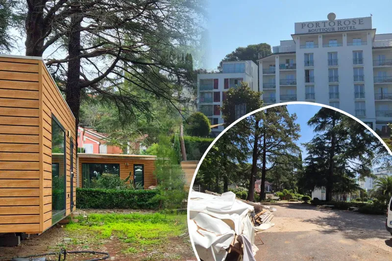 Celjski milijonar odstranil sredi Portoroža postavljen kamp na črno