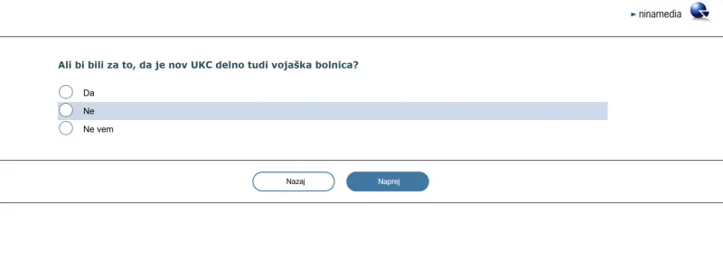 novi UKC, za vojsko