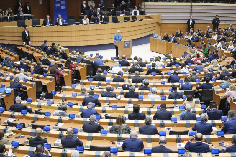 Belgija, Bruselj.Obisk predsednice republike Natase Pirc Musar v Bruslju.Nagovor predsednice republike na plenarni seji Evropskega parlamenta.