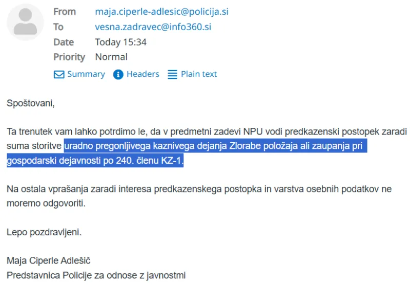 Posnetek zaslona. Foto: Uredništvo 