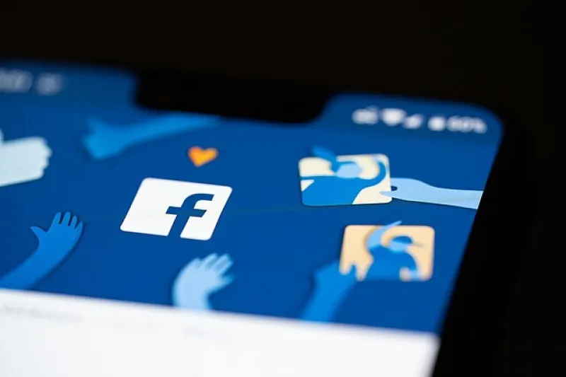 The Facebook mobile app on an Android smartphone
