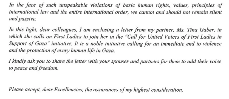 Izsek iz pisma predsednika vlade voditeljem. Foto: posnetek zaslona