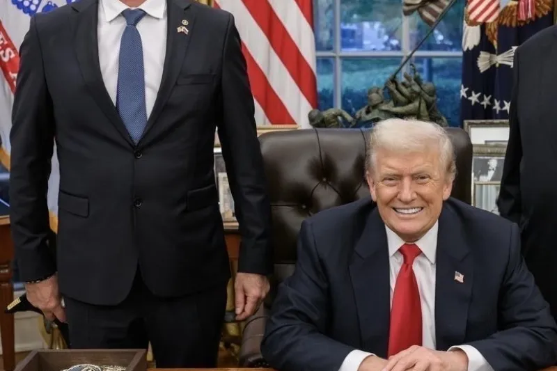 Joškoo Kadivnik z Donaldom Trumpom. Foto: X/Sova