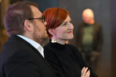 Slovenija, Ljubljana, 21.11.2025, 21. november 2025Odprtje mednarodnega kongresa dela z naslovom Razdeljeni svet, združeno delavstvo, ki ga pripravljata ministrstvi za delo, družino, socialne zadeve in enake možnosti ter za solidarno prihodnost, Luka Mesec, Simon Maljevac, Yolanda Diaz, Asta Vrečko, družba, podjetja, dogodek, posel,Foto: Žiga Živulović jr./F.A.Bobo