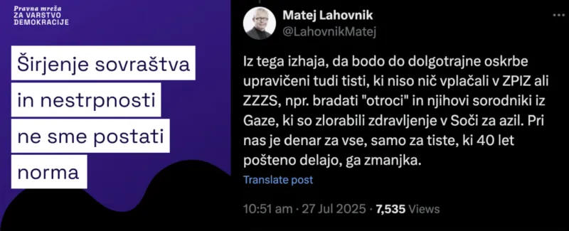 prijava, Lahovnik, pravna mreža