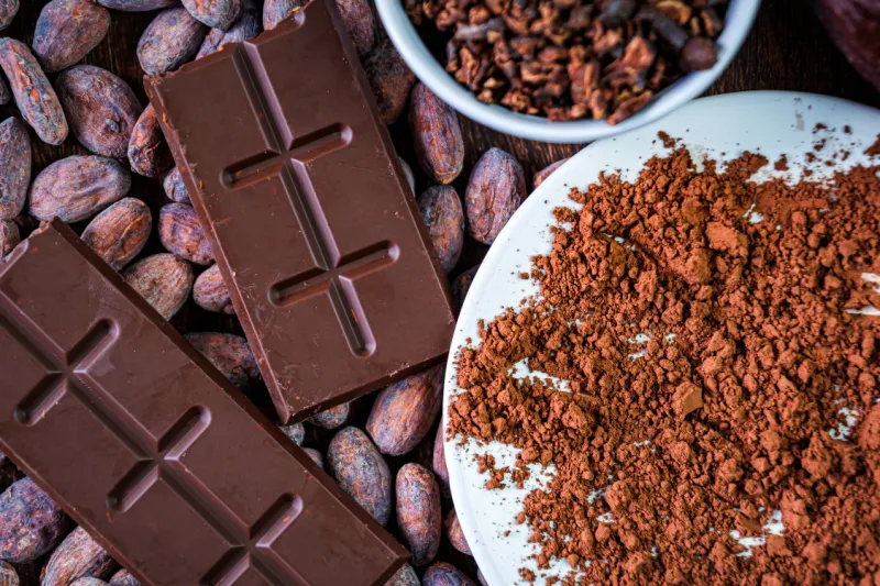 Trg kakava ostaja občutljiv na vremenske spremembe in geopolitična tveganja. Foto: Canva