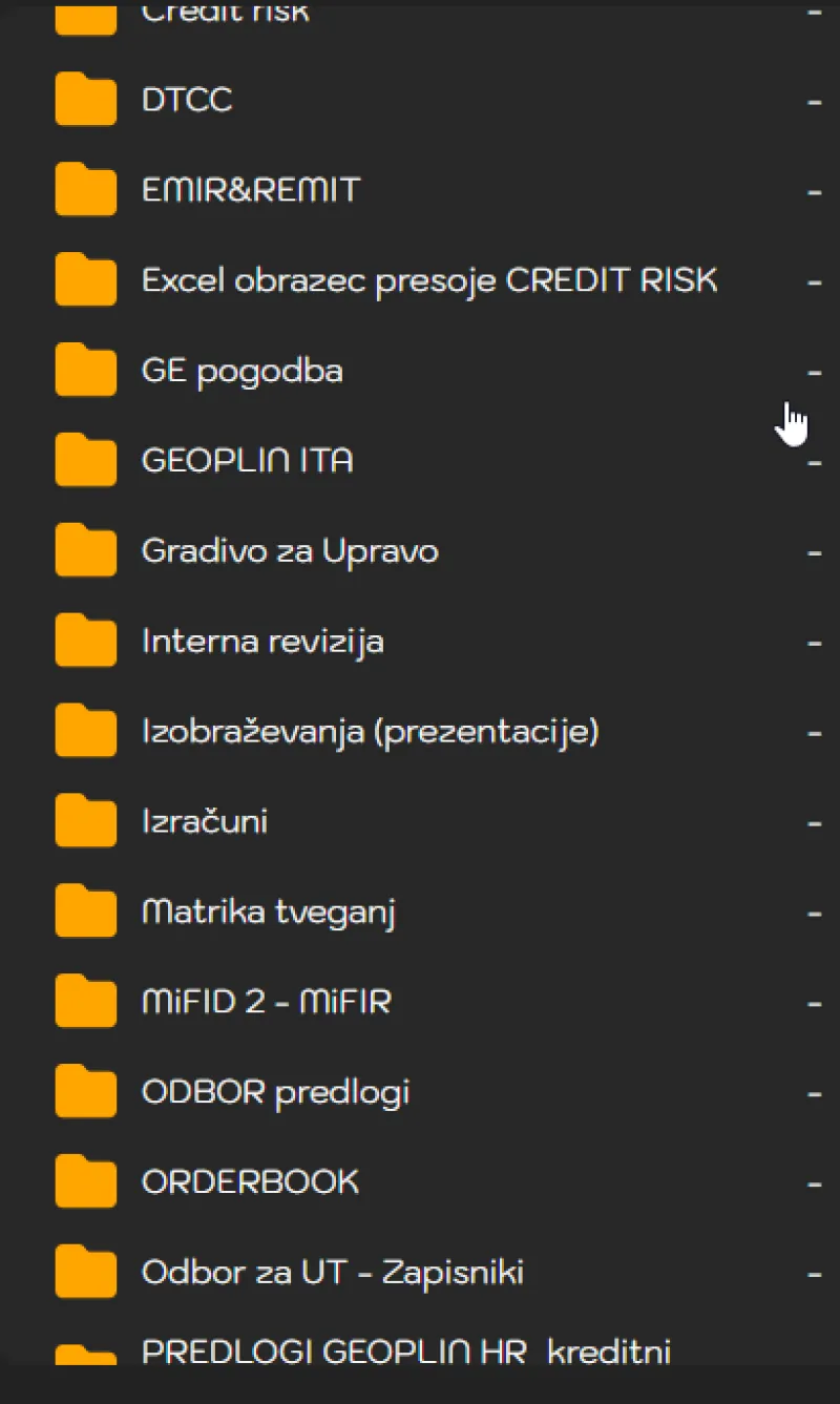 Hekerji so na temnem spletu objavili tudi seznam dela podatkov, ki so jih ukradli Geoplinu.Foto: zajem zaslona