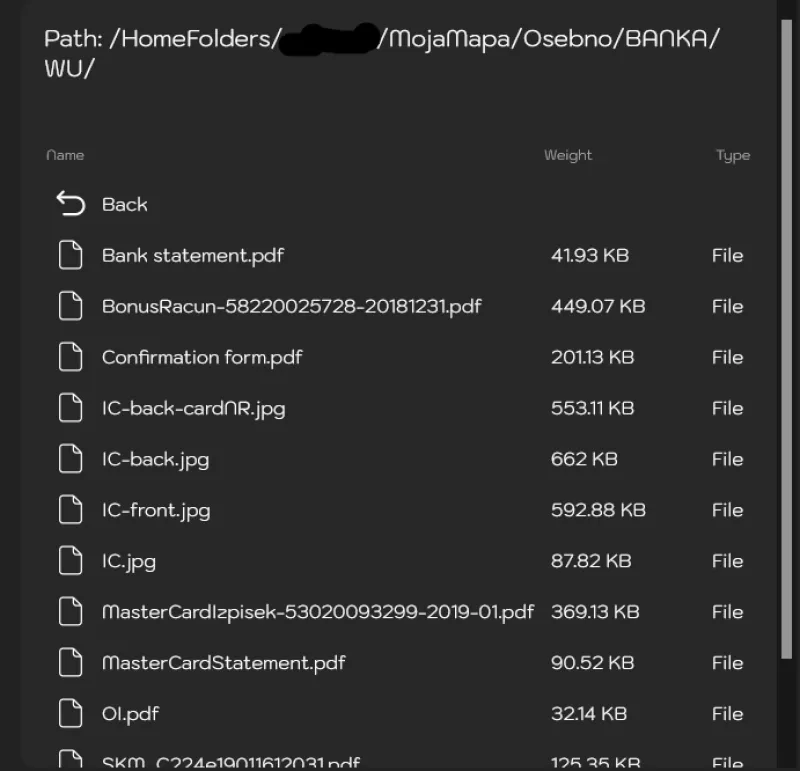 Hekerji so na temnem spletu objavili tudi seznam dela podatkov, ki so jih ukradli Geoplinu.Foto: zajem zaslona