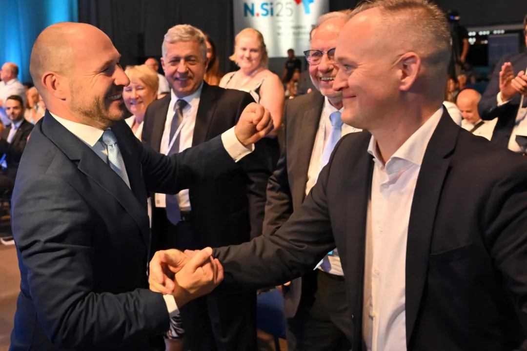 Slovenija, Polzela, 13.09.2025, 13. september 2025Kongres stranke NSI, Nova Slovenija, politika, Jernej Vrtovec, Janez Cigler Kralj, Ljudmila Novak,Robert Ilc, Anton HarejFoto:?iga ?ivulovi? jr./F.A.Bobo