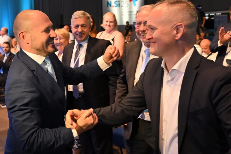 Slovenija, Polzela, 13.09.2025, 13. september 2025Kongres stranke NSI, Nova Slovenija, politika, Jernej Vrtovec, Janez Cigler Kralj, Ljudmila Novak,Robert Ilc, Anton HarejFoto:?iga ?ivulovi? jr./F.A.Bobo