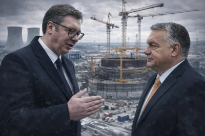 Aleksandar Vučić in Viktor Orban.Foto: Fotografija je bila ustvarjena s pomočjo umetne inteligence