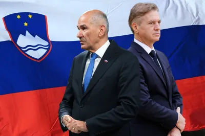 Slovenija, Medvode, 06.01.2026, 6. januar 2026Volitve 2026: Slovenija, Ilustracija volitve, Robert Golob, Janez Jan a,Foto: Anastasia ivulovi /F.A.Bobo