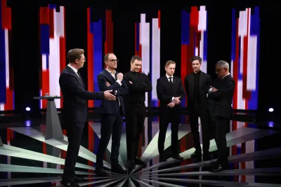 Prvo sooćenje predsednikov strank na RTV Slovenija pred parlamentarnimi volitvami Foto: Borut Živulović /F.A.Bobo