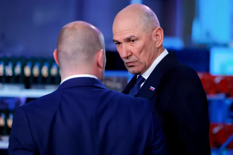 Slovenija,Kranj, 09.03.2026, 09.marec 2026Soočenje predsenikov strank na Pop Tv, politika,Jernej Vrtovec, Janez Jan&scaron;a Foto:Luka Dakskobler/F.A.Bobo