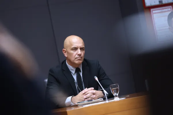 Slovenija Ljubljana, 23.10.2023 23. Oktober 2023 Bo&scaron;tjan Lindav govori pred preiskovalno komisijo DZ., Bo&scaron;tjan LindavFoto:Bobo