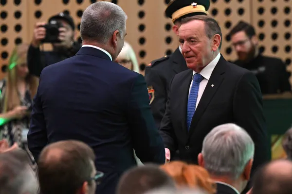 Slovenija, Brdo pri Kranju, 20.10.2025, 20. oktober 2025Vrh slovenskega gospodarstva, razprava o prihodnjem gospodarskem razvoju Slovenije, govor predsednica republike Nata&scaron;a Pirc Musar, Jože Colarič vročitev državnega odlikovanja zlati red za zasluge za izjemne zasluge pri razvoju slovenskega gospodarstva in farmacevtske industrije, predsednik GZS Tibor &Scaron;imonka, Vesna Nahtigal, ministri, Luka Mesec, Matjaž Han, Marko Lotrič, Igor Papič Foto:Žiga Živulović jr./F.A.Bobo