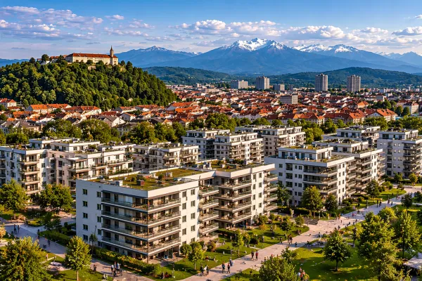 Na ravni države je srednja cena rabljenega stanovanja prvič presegla 3.000 evrov na kvadratni meter. V Ljubljana, kjer so cene tradicionalno najvi&scaron;je, pa je ta meja že presegla 5.000 evrov na kvadratni meter. Foto: Umetna inteligenca