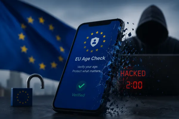 Nova tehnologija za za&scaron;čito mladih je že na udaru kritik. Foto: ustvarjeno z UI