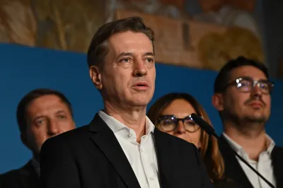 Slovenija, Ljubljana, 22.03.2026, 22. marec 2026Robert Golob govori na novinarski konferenci v novinarskem sredi??u po dr?avnozborskih volitvah. volilna skrinjica, listek, politika, Foto:?iga ?ivulovi? jr./F.A.bobo