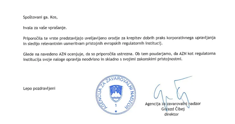 AZN, agencija o SDH