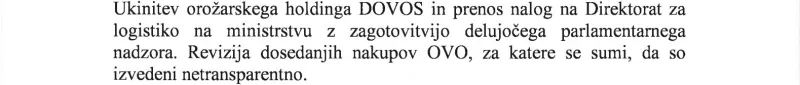 dovos, koalicijska pogodba, ukinitev