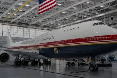 Trump predstavil razko&scaron;no letalo, ki bo začasno nadomestilo Air Force One. Foto: U.S. Air Force 