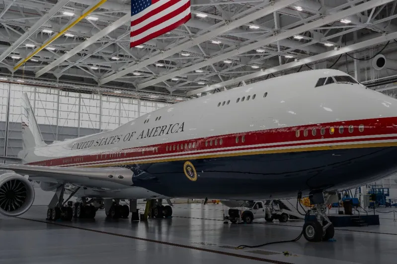Trump predstavil razko&scaron;no letalo, ki bo začasno nadomestilo Air Force One. Foto: U.S. Air Force 