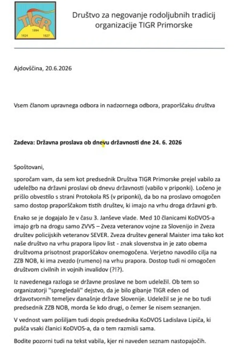 tigr, prapor&scaron;čaki