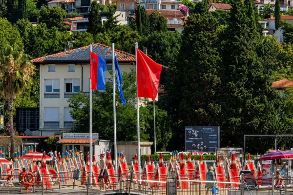 plaža, zaprta, Portorož