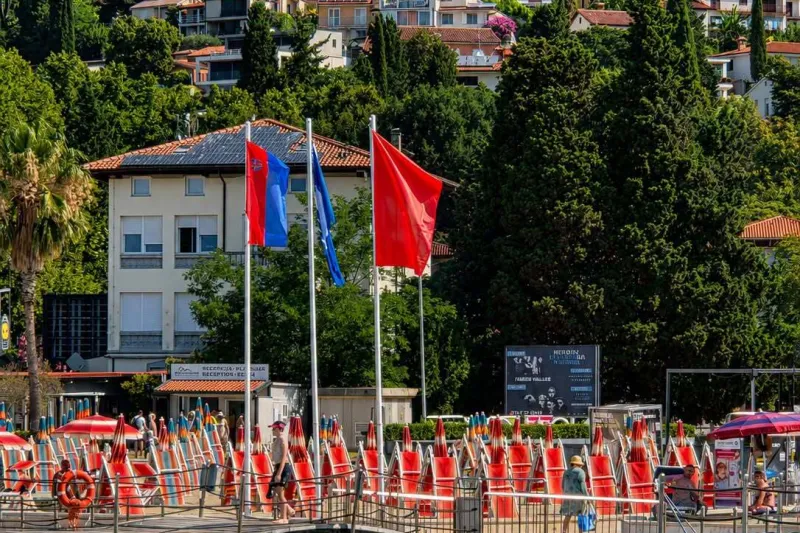 plaža, zaprta, Portorož