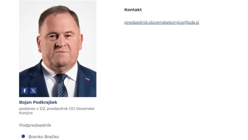 bračko, podpredsednik OO SDS Slovenske konjice