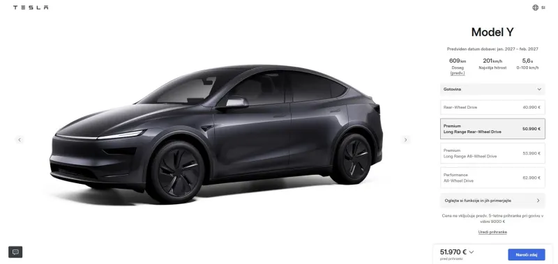 Dobavni roki vozil Tesla so navedeni na njihovi spletni strani. Foto: Tesla
