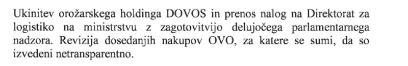 Posnetek zaslona koalicijske pogodbe četrte Jan&scaron;eve vlade. Foto: uredni&scaron;tvo. 