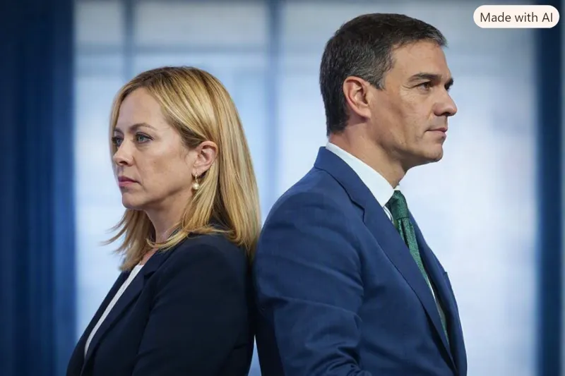 meloni_sanchez, italijanska in &scaron;panski predsednik vlade