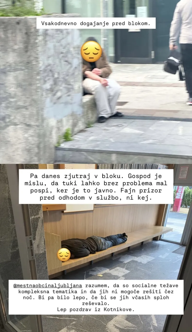Prizori s Kotnikove ulice v sredi&scaron;ču Ljubljane. Foto: posnetek zaslona Instagram 