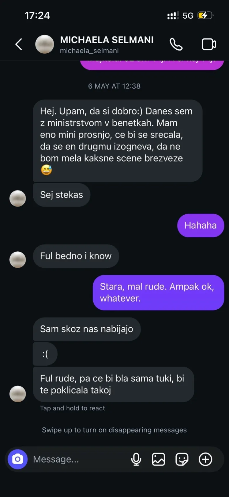 sms, Levica