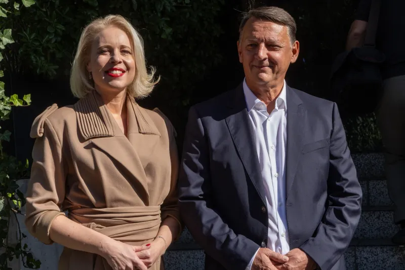 Programski kongres sveta novoustanovljene politicne stranke Ljubljana smo vsi.Predsednika stranke Ljubljana smo vsi Urska Klakocar Zupancic in Anton Rop.Foto: STA