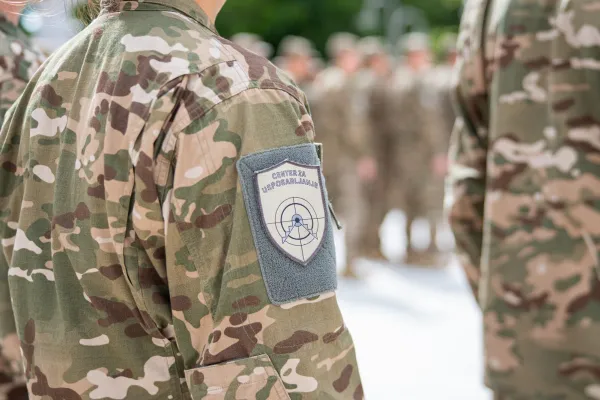 Slovesnost ob koncu temeljnega vojaskega strokovnega usposabljanja.Foto: STA