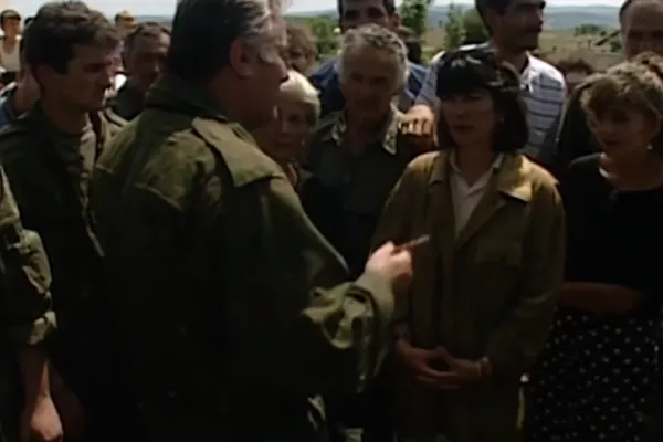 Christiane Amanpour z Ratkom Mladićem. Foto: CNN/youtube
