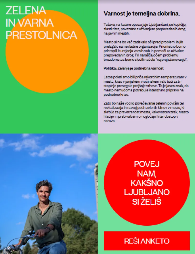 Spletna stran Luke Mesca. Vir: posnetek zaslona