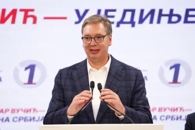 V Srbiji so danes potekale predcasne parlamentarne volitve.Nekdanji srbski predsednik in vodja liste Zdruzena Srbija Aleksandar Vucic je priznal poraz na volitvah.Foto: STA