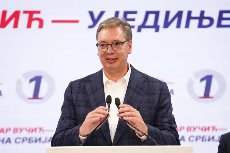 V Srbiji so danes potekale predcasne parlamentarne volitve.Nekdanji srbski predsednik in vodja liste Zdruzena Srbija Aleksandar Vucic je priznal poraz na volitvah.Foto: STA